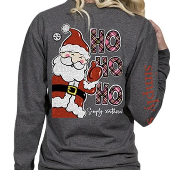 Simply Southern Womens Long Sleeve T-Shirt
Santa Christmas Ho Ho Ho Gray MED - Picture 2 of 10